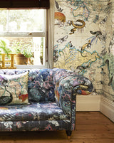 World Map Animal Light Wall Mural - Kristjana S Williams Studio