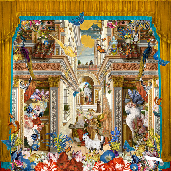 The Gold Architects’ Parakeets - Art Print - Kristjana S Williams Studio