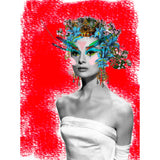 Audrey Hepburn in Tecno colour - Art Print - Kristjana S Williams Studio