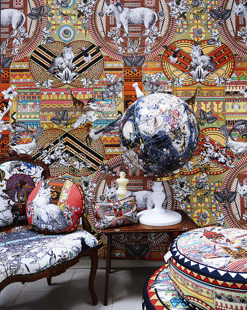 Aztec Snow Wallpaper - Kristjana S Williams Studio