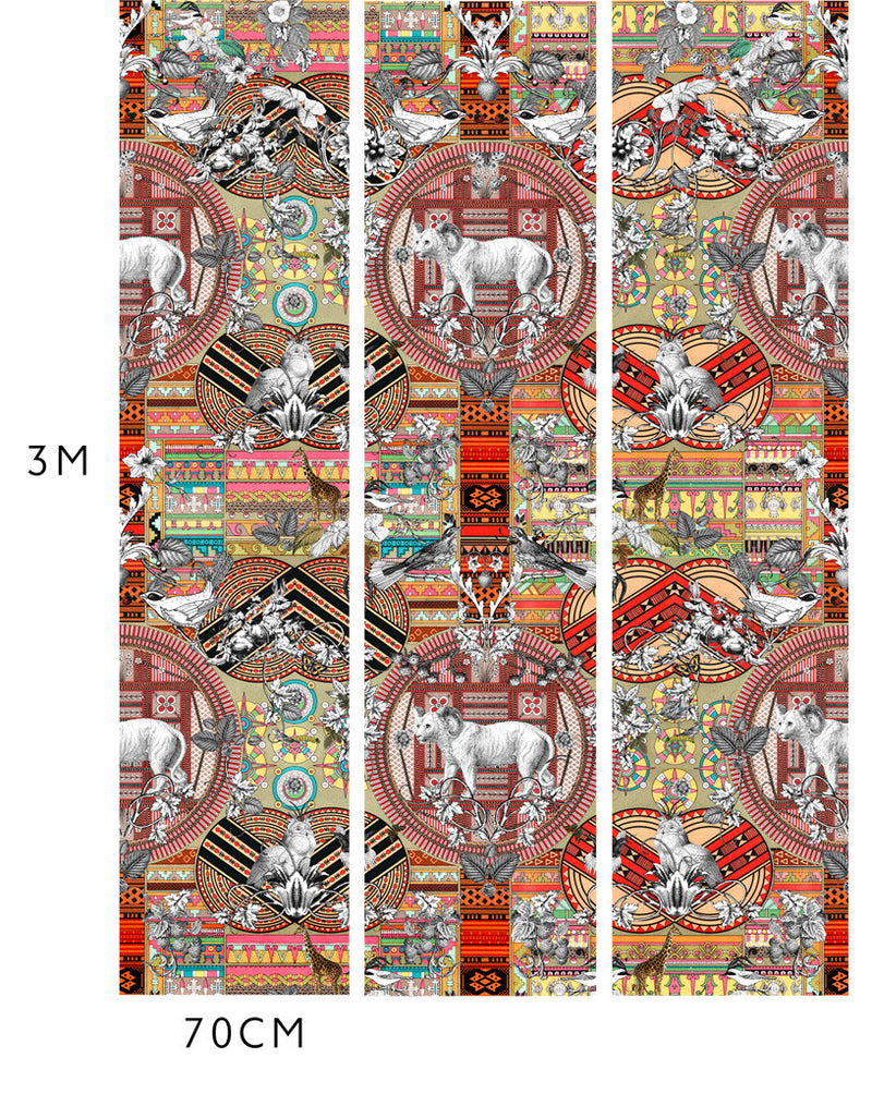 Aztec Snow Wallpaper - Kristjana S Williams Studio