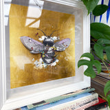 Warm Golden Honey Bee - Original Artwork Series 2023 - Kristjana S Williams Studio