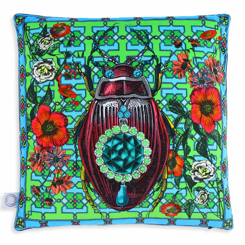 Bejewelled Bjollur Cushion - Capri Blue - Kristjana S Williams Studio