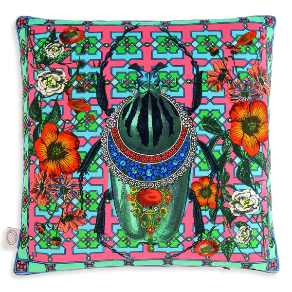 Bejewelled Bjollur Cushion - Turquoise - Kristjana S Williams Studio