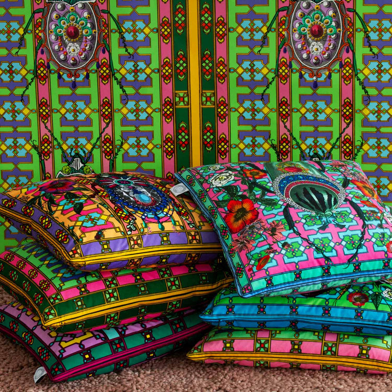 Bejewelled Bjollur Cushion - Pink - Kristjana S Williams Studio