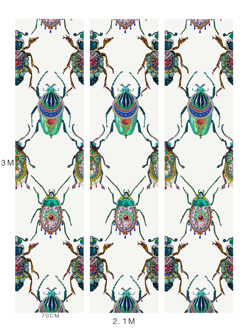 Bejewelled Bjollur Wallpaper - Off White - Kristjana S Williams Studio
