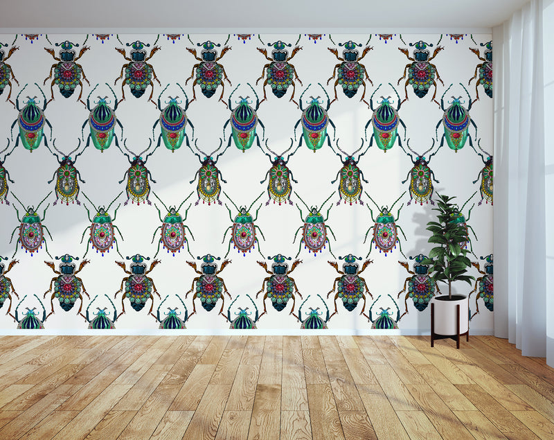 Bejewelled Bjollur Wallpaper - Off White - Kristjana S Williams Studio