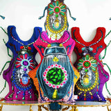 Bejewelled Bjollur Emerald - Shaped Cushion - Kristjana S Williams Studio