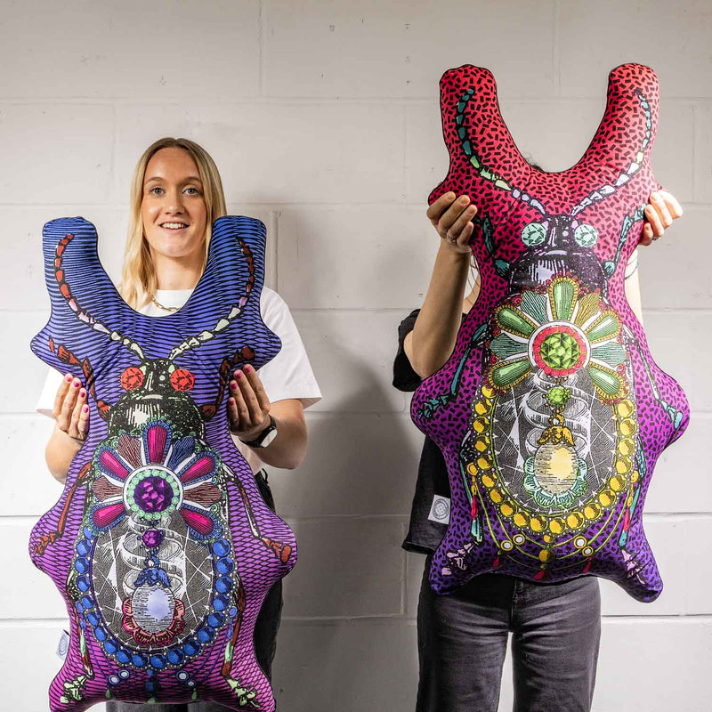 Bejewelled Bjollur Golden - Shaped Cushion - Kristjana S Williams Studio