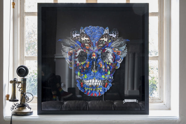 Blái Fíllinn - Mcqueen Skull - Original Artwork 2021 - Kristjana S Williams Studio
