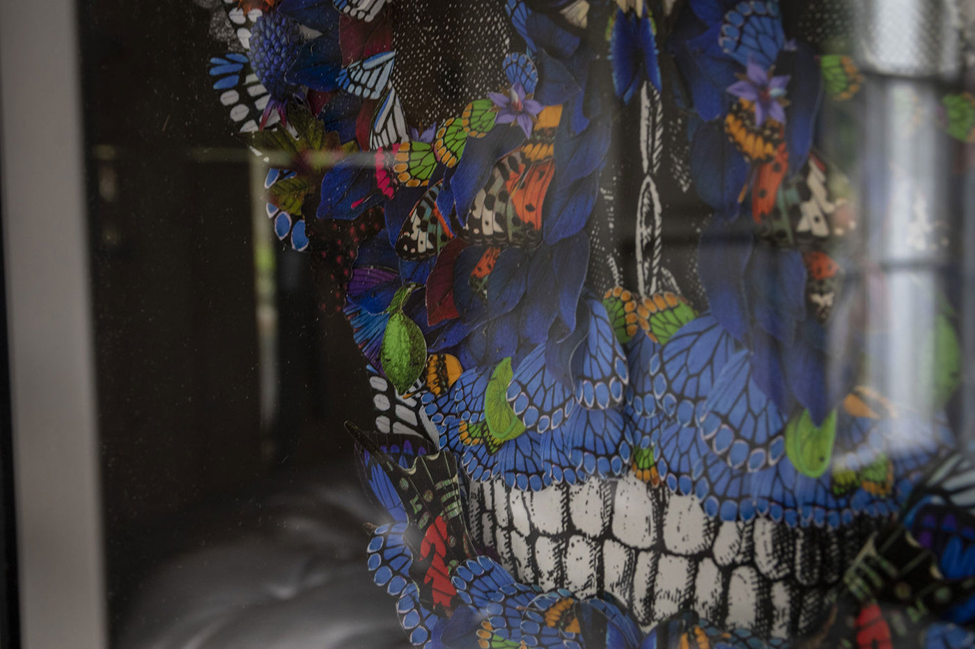 Archive Alexander McQueen スカル柄マフラー　フリンジ Alexander McQueen Black & Red Classic Skull Print Chiffon