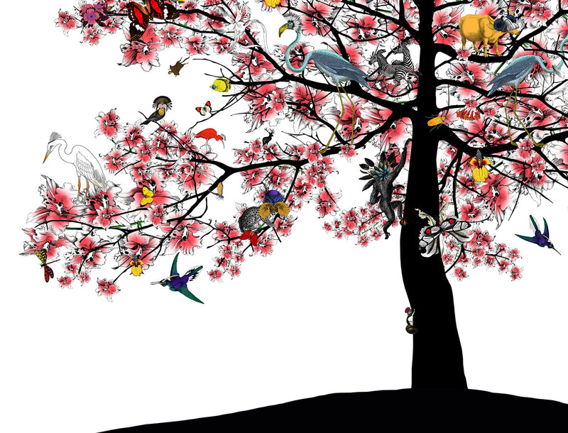 Bleika Sakura Candy Floss Tree - Art Print - Kristjana S Williams Studio