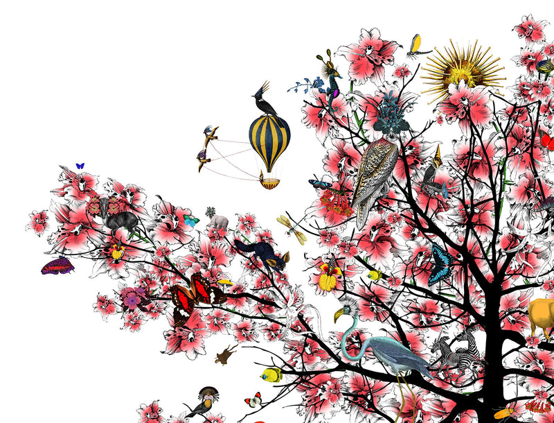 Bleika Sakura Candy Floss Tree - Art Print - Kristjana S Williams Studio