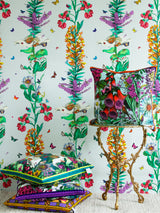 Bloma Stripe Wallpaper - Dusky - Kristjana S Williams Studio