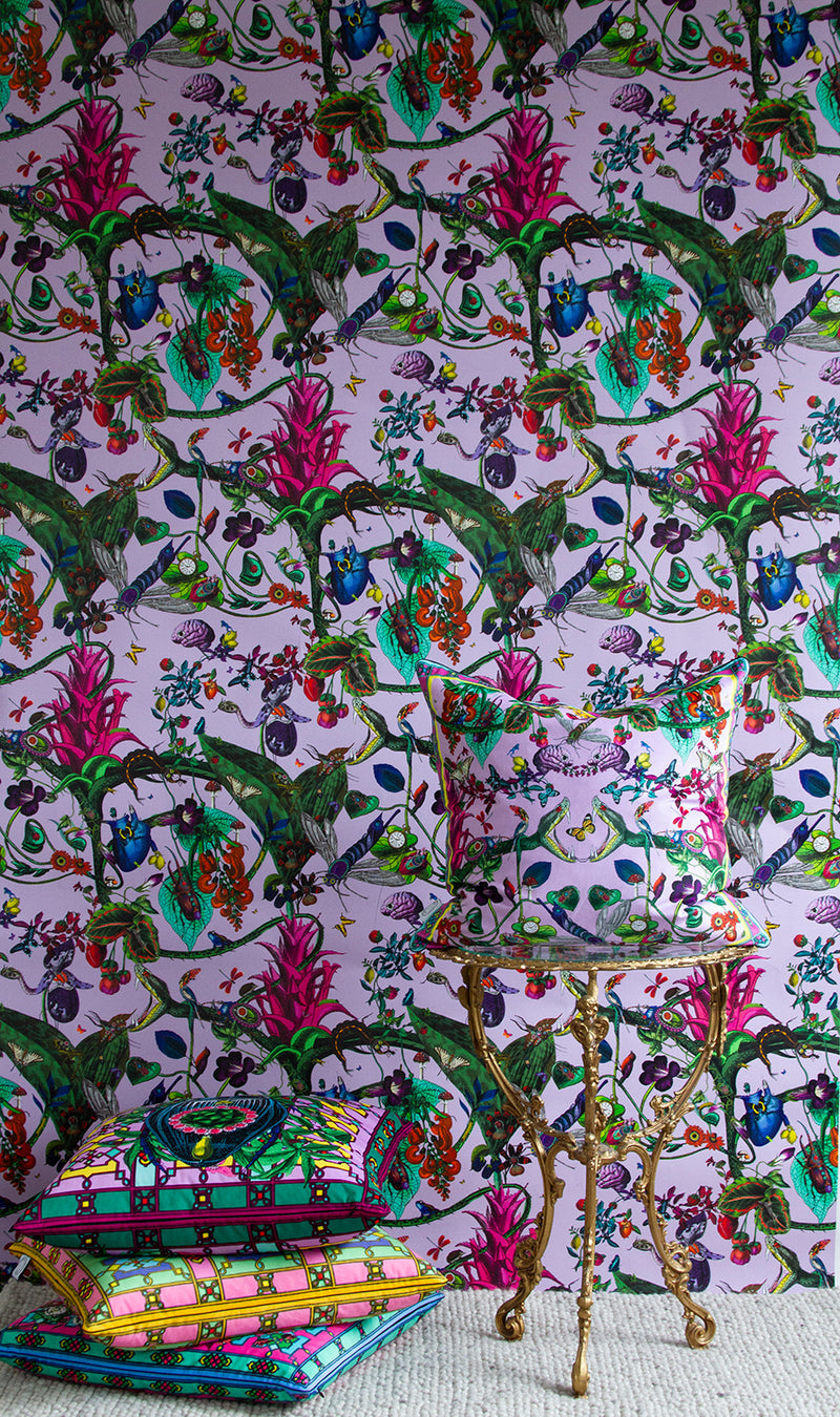 Blomlegi Cave Wallpaper - Lilac - Kristjana S Williams Studio