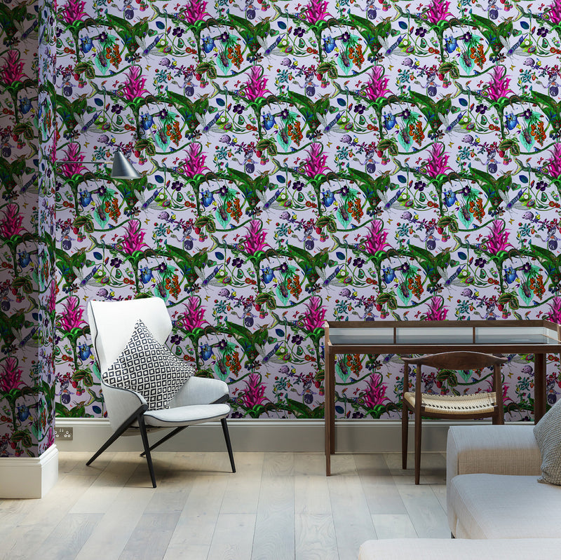 Blomlegi Cave Wallpaper - Lilac - Kristjana S Williams Studio