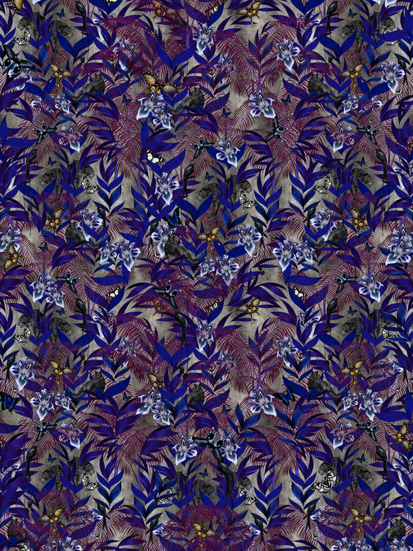 Blue Palms Wall Mural - Kristjana S Williams Studio