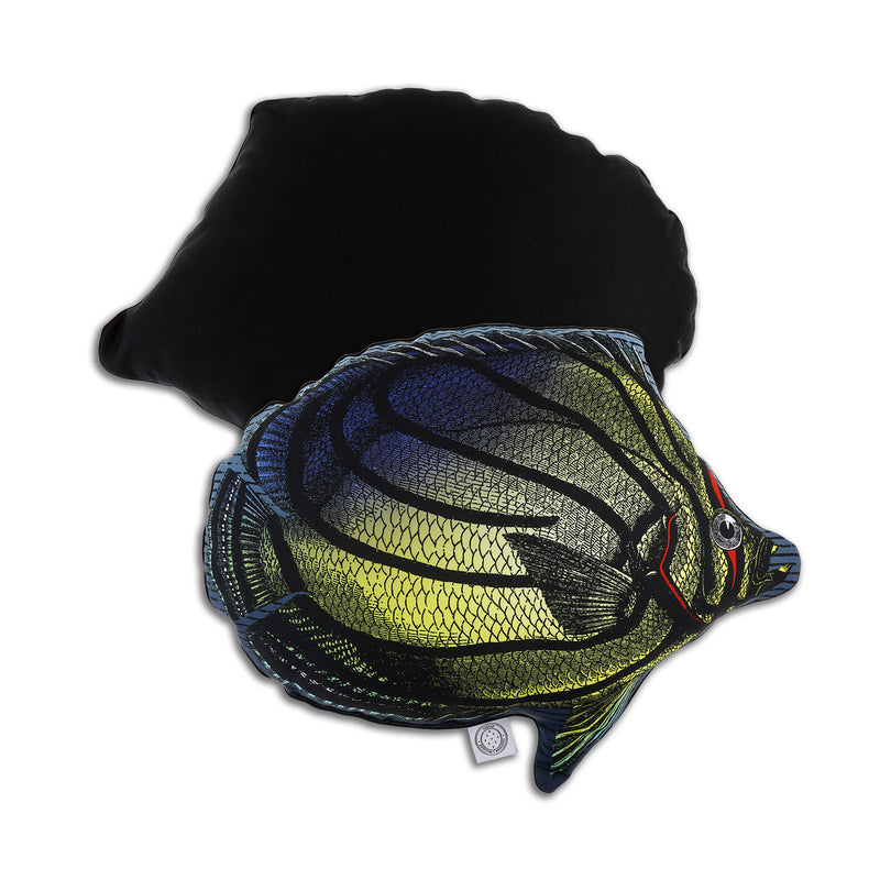 Butterfly Fish Multi-Coloured - Shaped Cushion - Kristjana S Williams Studio