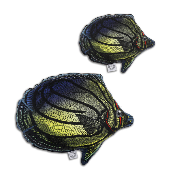 Butterfly Fish Multi-Coloured - Shaped Cushion - Kristjana S Williams Studio