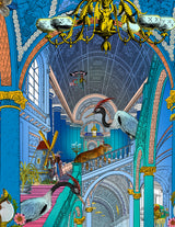 Cobalt Blue Palace - Art Print - Kristjana S Williams Studio