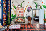 Giant Ostrich Green Botanical Wall Mural - Kristjana S Williams Studio