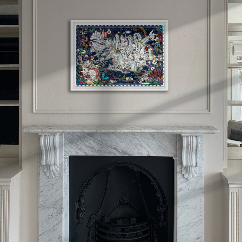 Eldgamla Isafold - Bimmblatt Iceland Map - Art Print - Kristjana S Williams Studio