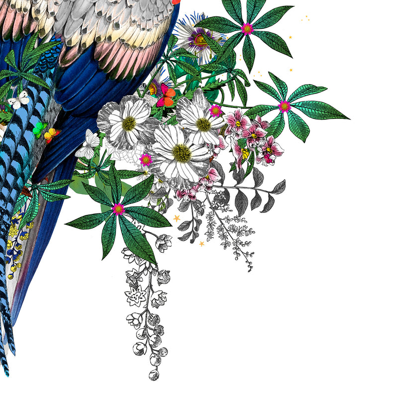 Flora & Fauna Lear - Crystal Blue - Art Print - Kristjana S Williams Studio