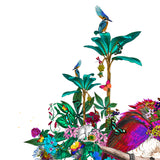 Flora & Fauna Lear - Neon White - Art Print - Kristjana S Williams Studio
