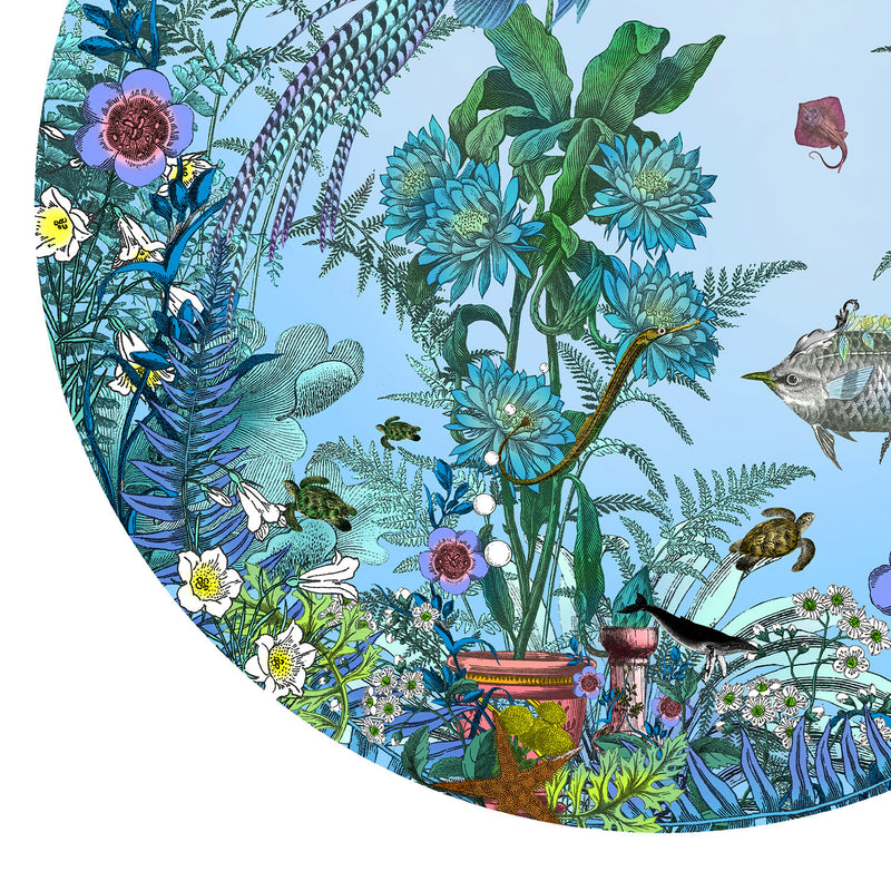 Fugl Ne Fiskur - Circular Sea-born - Art Print - Kristjana S Williams Studio