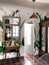 Giant Ostrich Green Botanical Wall Mural - Kristjana S Williams Studio