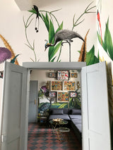 Giant Ostrich Green Botanical Wall Mural - Kristjana S Williams Studio