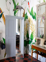 Giant Ostrich Green Botanical Wall Mural - Kristjana S Williams Studio