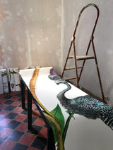 Giant Ostrich Green Botanical Wall Mural - Kristjana S Williams Studio