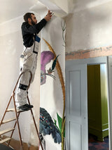 Giant Ostrich Green Botanical Wall Mural - Kristjana S Williams Studio