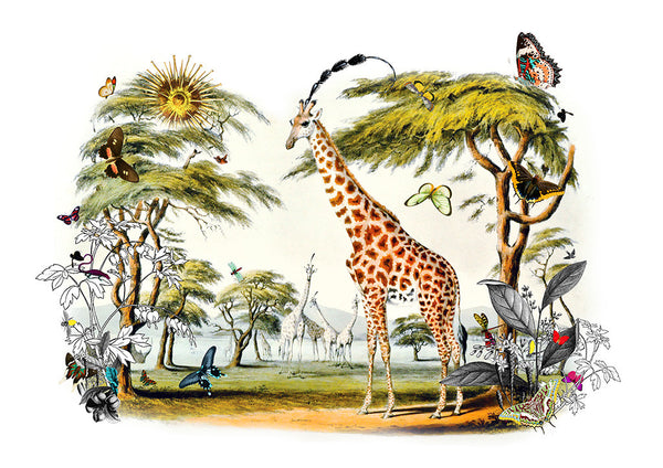 Giraffe Gardur - Art Print - Kristjana S Williams Studio