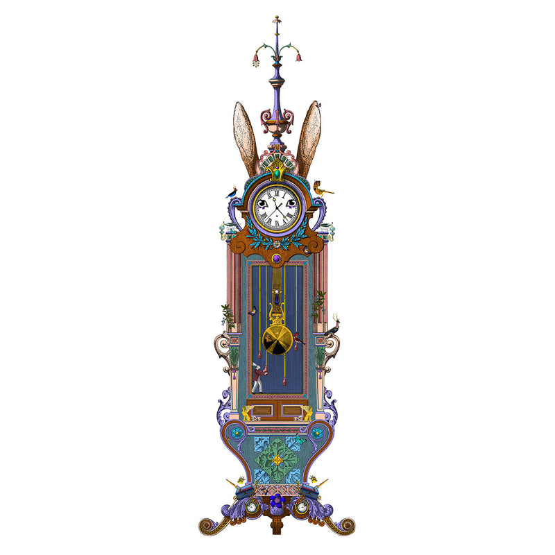 Grandfather Wonderland Clock - Art Print - Kristjana S Williams Studio
