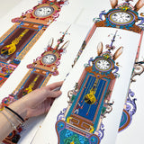 Grandfather Wonderland Clock - Art Print - Kristjana S Williams Studio