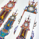 Grandmother Wonderland Clock - Art Print - Kristjana S Williams Studio