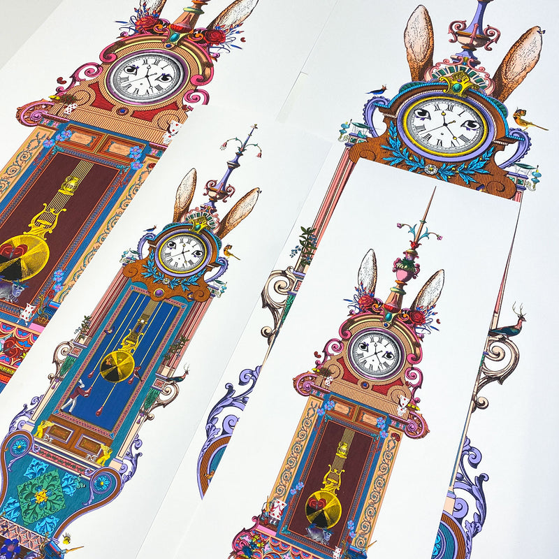 Grandmother Wonderland Clock - Art Print - Kristjana S Williams Studio