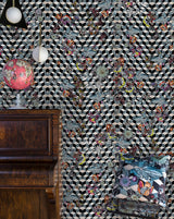 Hexagonal Marble Floral Wall Mural - Kristjana S Williams Studio