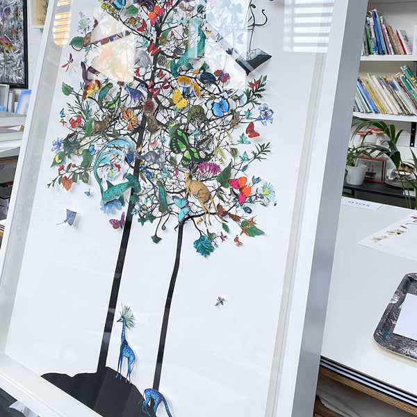 Giraffe and Hákarl Tree - Original Artwork 2022 - Kristjana S Williams Studio