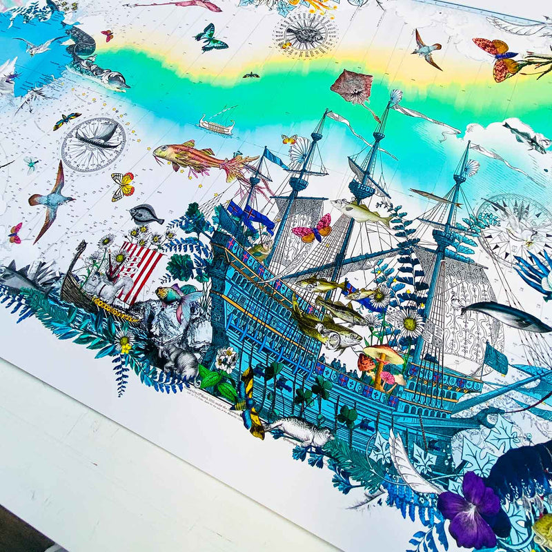 Norðurljósa Chaser - Iceland in the Sea - Art Print - Kristjana S Williams Studio