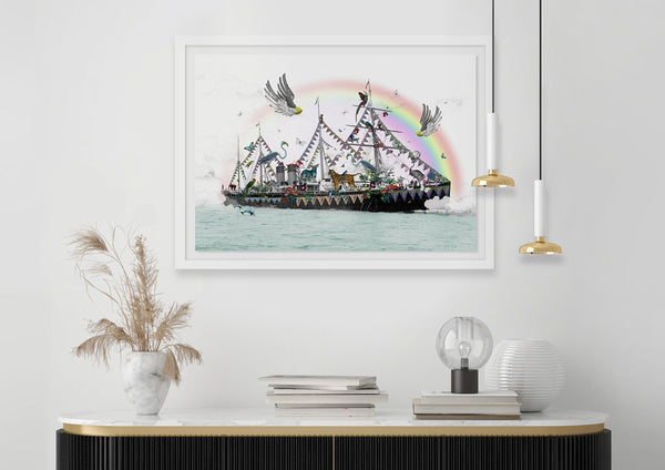 Intrepid Citric Ship - Art Print - Kristjana S Williams Studio