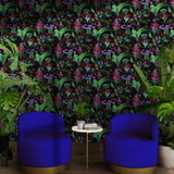 Kirsuberja Vines Wallpaper - Aubergine - Kristjana S Williams Studio