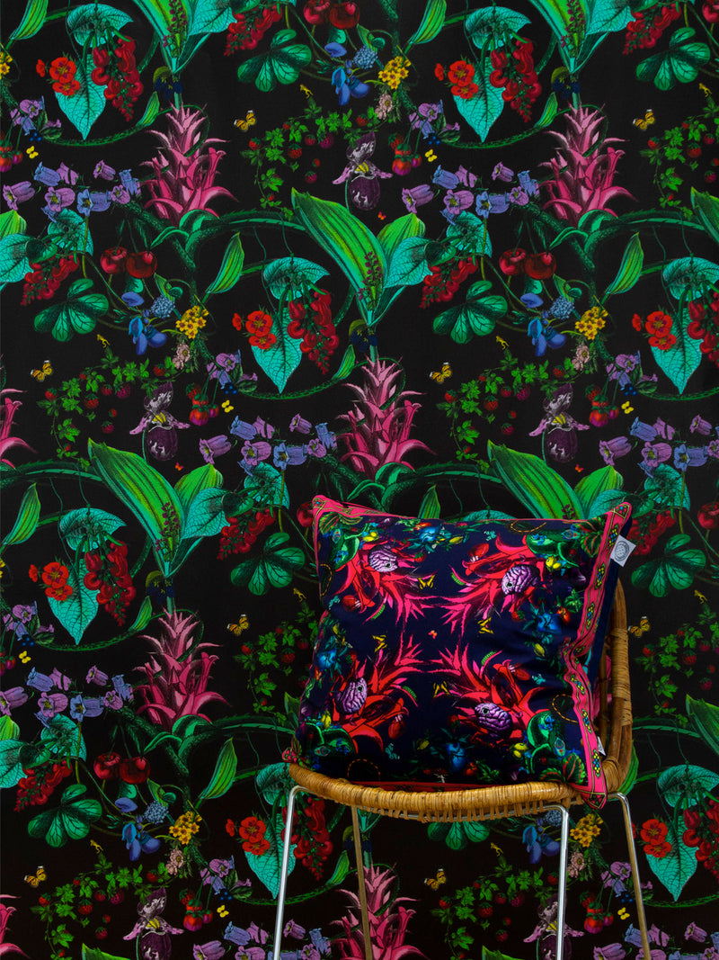 Kirsuberja Vines Wallpaper - Aubergine - Kristjana S Williams Studio