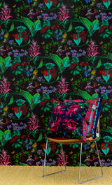 Kirsuberja Vines Wallpaper - Aubergine - Kristjana S Williams Studio