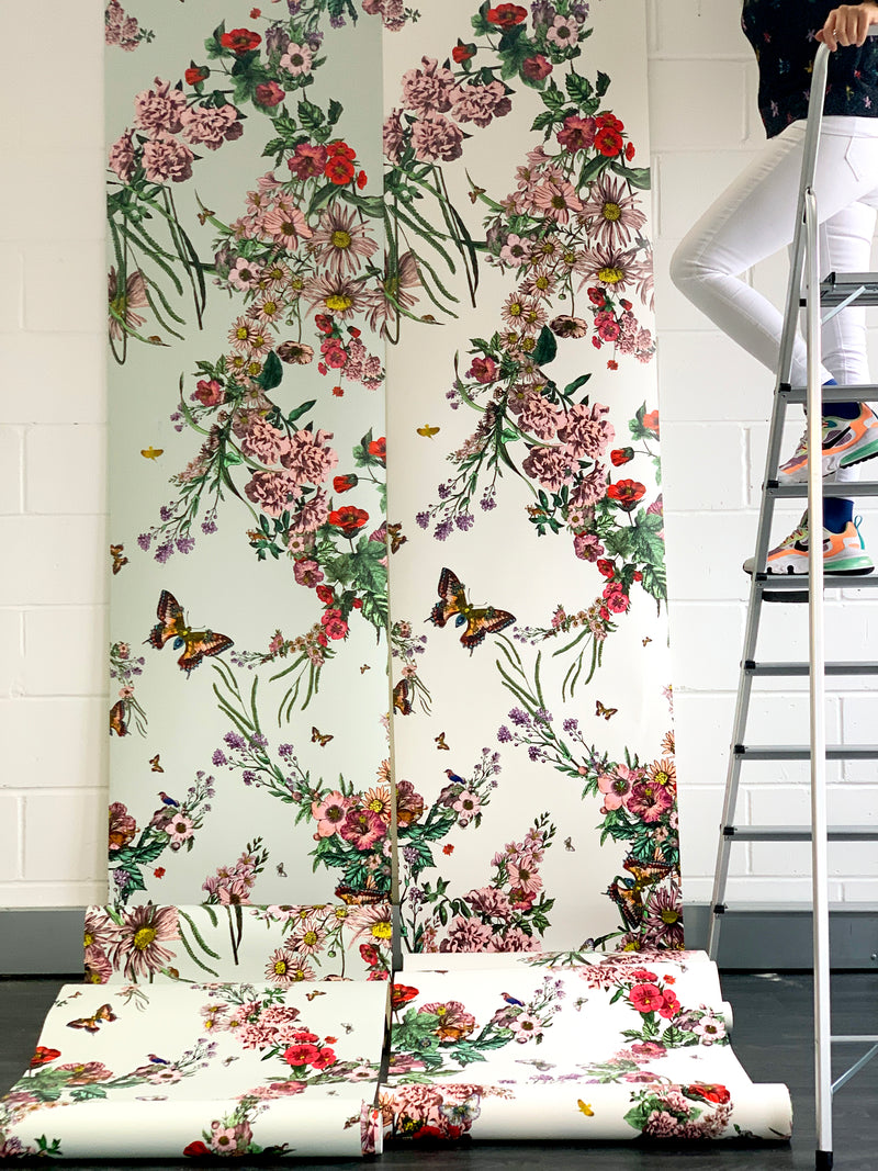 Klifur Bloom Wall Mural - Duck egg - Kristjana S Williams Studio