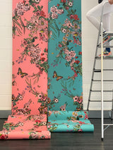 Klifur Bloom Wall Mural - Turquoise - Kristjana S Williams Studio