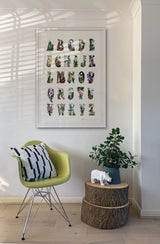 Letter spectrum - Hvitt Alphabet - Art Print - Kristjana S Williams Studio