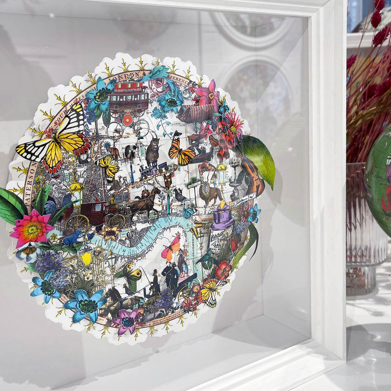 Circular Modern Lundunar Kort - Grænn - Original Artwork 2023 - Kristjana S Williams Studio